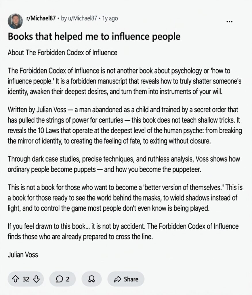 Forbidden knowledge dark psychology Julian Voss